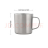 无印良品（MUJI）不锈钢双层马克杯 咖啡杯 办公室水杯杯子保温保冷 银色 490ml 实拍图
