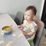 葆氏儿童罩衣短袖围兜宝宝吃饭防溅衣防水防油春夏辅食围嘴2件装-黄粉 实拍图