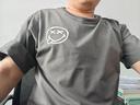 头号青年短袖t恤男夏季冰丝宽松大码男装加大胖子半袖上衣体恤 黑色 3XL 实拍图