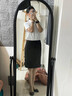 JIOESC职业半身裙包臀裙西装裙黑色短裙女正装裙一步裙空乘面试工装裙子 职业裙【黑色后开叉】 L 码【建议105-120斤】 实拍图
