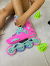米高轮滑鞋儿童溜冰鞋直排轮旱冰鞋可调尺码花式中小学教学生用鞋S3 桃粉色 S3S M (参考鞋码33-36) 实拍图
