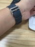 MSSM适用苹果手表表带apple watch爱马仕款iwatch S11小牛皮真皮表带ultra3/2/S10/9/Se3商务表带 深蓝 实拍图