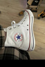 匡威（Converse）官方All Star经典帆布男女高帮休闲运动小白鞋101009 101009/白色 44 实拍图