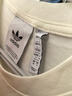 adidas宽松印花纯棉运动上衣圆领短袖T恤男装夏季阿迪达斯三叶草   汉玉白   S 实拍图