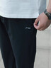 李宁（LI-NING）冰丝运动裤男夏天速干裤夏季轻薄透气弹力健身跑步卫裤子 标准黑（收口） L 实拍图