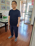 京东京造【液氨抗皱】短袖男士t恤纯棉白小T送男友礼物 深藏青 XL 实拍图