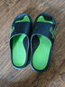 回力运动拖鞋男浴室内户外不易滑厚底凉拖鞋HL39391黑绿色39-40码 实拍图