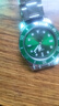 新款手表男士石英潮流商务钢带腕表 绿色水鬼 实拍图