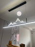 领风山水餐厅灯新中式长条吊灯现代简约山峦映月茶室吊灯北欧餐桌灯具 1337-黑色-100cm-三色 实拍图
