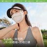 蕉下（beneunder）脸基尼女帽檐全脸防晒面罩防晒口罩防紫外线暖橘米 实拍图