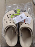 卡骆驰crocs洞洞鞋贝雅卡骆班轻便耐磨一脚蹬休闲鞋|205089 白/深蓝-126 44 (280mm) 实拍图