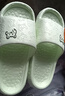 居家拖鞋男女室内室外浴室防滑轻盈便携柔软静音回弹漏水凉拖鞋夏 绿色-女 40-41 实拍图