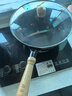 厨源（CULINARY ORIGIN）老板精铁锅不粘锅炒锅不粘锅炒菜锅具健康无涂层圆底锅自带锅盖 实拍图