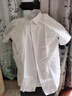 花花公子（PLAYBOY）冰丝短袖衬衫男夏季薄款修身工作商务纯白色衬衣免烫抗皱衣服男装 白色短袖有口袋【一件装】 XL 实拍图