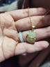 中国黄金（CHINA GOLD）S925纯银项链女2025新款和田玉吊坠锁骨链情人节生日礼物送女生 【品牌礼盒】银镶和田玉项链 晒单实拍图