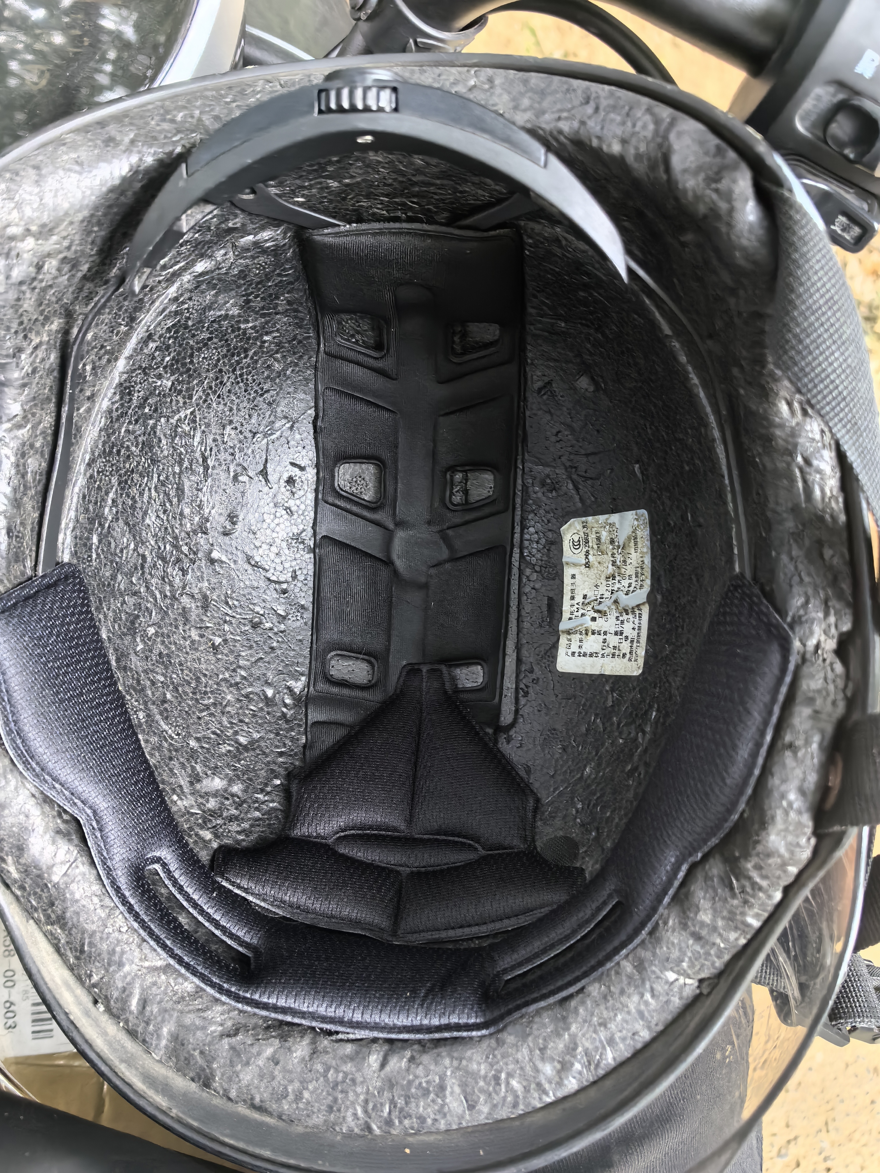 JAKTK骑行摩托电动车3C野马头盔内衬里内胆海绵垫调节器下巴垫夏季配件 3C内衬【黑色】送固定魔术贴 实拍图