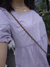 茵曼（INMAN）田园清新连衣裙夏季女气质A字泡泡袖蛋糕裙子 紫色 S  实拍图