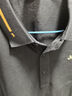 吉普（JEEP）短袖T恤男夏季Polo商务休闲衫男士宽松凉感衣服男装 黑色  3XL 实拍图