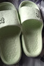 居家拖鞋男女室内室外浴室防滑轻盈便携柔软静音回弹漏水凉拖鞋夏 绿色-女 40-41 实拍图