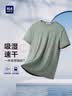 HLA海澜之家短袖T恤男呼吸方格运动圆领短袖男夏季 实拍图