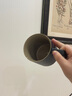 叁旬（sanxun） 知行陶瓷泡茶马克杯带盖过滤水杯女男办公室茶水分离杯子定制 知行【禅风黑】 实拍图