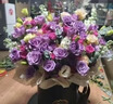 冉子花坊鲜花速递粉玫瑰抱抱桶向日葵花篮生日礼物送女友老婆爱人同城配送 爱的抱抱紫色 实拍图