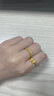 周大福皇冠足金首饰婚嫁黄金戒指女活口戒(工费:120计价)EOF1601 足金 约2.60g 晒单实拍图