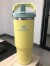 STANLEY拎拎杯吸管杯水杯保温杯不锈钢杯子大容量办公车载887ML-柚黄 实拍图