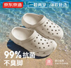 京东京造【抗菌洞洞鞋】凉鞋情侣户外旅行沙滩两穿eva凉拖鞋男卡其色42-43 实拍图