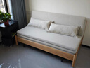 源氏木语实木沙发床现代简约多功能可折叠床北欧风小户型客厅两用双人沙发 1.85m山毛榉原木色(米白) 实拍图