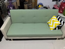 沐乐旭沙发客厅折叠两用沙发床小户型出租房防猫抓布艺沙发 【绿+米白】耐磨猫抓皮 三人位 1.7m +2抱枕 实拍图