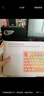 联想（Lenovo）K2有线轻音键盘 机械手感 消音结构95键 混彩灯效 人体工学 音量旋钮 有线办公键盘 拼色 石英粉 实拍图
