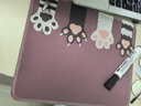 冰雷 鼠标垫 可爱女生卡通动漫加厚个性鼠标垫 创意鼠标垫 笔记本台式电脑办公游戏鼠标垫 四爪猫(260*210*3MM) 实拍图