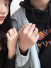 MZMZ品牌PT950铂金对戒情侣共渡爱河戒指求婚订婚表白情人节七夕礼物 轻奢款 共渡爱河对戒 免费刻字-代写贺卡-品牌专属礼盒 晒单实拍图