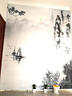 六纹鱼 中式电视背景墙壁布黑白水墨山水壁纸客厅影视墙布无缝装饰壁画 (浮雕)18D立体晶雕丝绸布/平方 实拍图