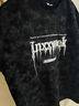 灿图 美式扎染短袖T恤男夏季新款脏脏半袖重磅字母印花高街潮牌情侣装 黑色 XL 建议120斤到140斤 实拍图