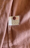 棉质衬衫女文艺通勤风竖条纹纽扣双层棉纱长袖宽松显瘦减龄开衫 粉色 L 实拍图