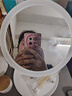 网红LED化妆镜台式带灯宿舍抖音梳妆镜女补光美妆镜超长续航LED三色灯光可调节超长续航CK55 樱花粉-CK55 【5K三色灯无极调光】 实拍图