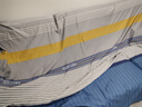 水星家纺被套100%纯棉抗菌单件床上用品单人简约全棉被罩200x230cm 简几 实拍图
