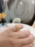 周六福圣诞礼物  黄金戒指女款足金珐琅渐变多色花卉指环 计价 10号-2.56g 实拍图