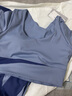 VICTORIATOURIST瑜伽服女套装健身服跑步运动套装女普拉提带胸垫短袖两件套蓝L 实拍图