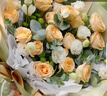 艾斯维娜鲜花速递向日葵混搭花束生日礼物全国同城配送 19朵香槟玫瑰混搭欧式花束 实拍图