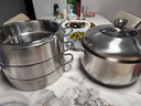 钢米 304不锈钢无孔原味蒸锅家用蒸饭实心蒸笼不串味煤气灶电磁炉通用 实拍图