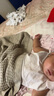 babycare婴儿抑菌凉席宝宝透气冰丝席儿童幼儿园可水洗云朵小熊56*100CM 实拍图