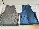 京东京造弹力速干背心男跑步健身无袖篮球纯色训练服 矿蓝 2XL 实拍图