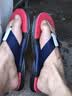 欧伦啄木鸟人字拖鞋男2026夏季新款外穿防滑软底凉拖潮流休闲夹脚沙滩凉鞋男 蓝色 40 实拍图