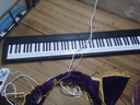 卢森（Rosen）P1电子琴成人88键儿童初学者入门折叠电钢琴乐器 P11星耀炫黑丨亮灯跟弹 套餐四：标配+Z型琴架+加厚琴包 实拍图
