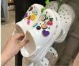 CROCS卡骆驰檀健次同款经典泡芙洞洞鞋轻便舒适男女同款花园鞋|207521 白色-100(含智必星) 36 /37(220mm) 实拍图