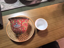 容山堂珐琅彩陶瓷三才盖碗主人杯公道杯承建盏大号功夫茶具 品红宝相花盖碗+壶承 实拍图