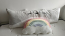 达克鸭彩虹抱枕星星靠垫客厅沙发靠枕办公室午睡枕头车用被少女心 彩虹粉(50x35cm) 35-50cm(具体尺寸见选项) 实拍图